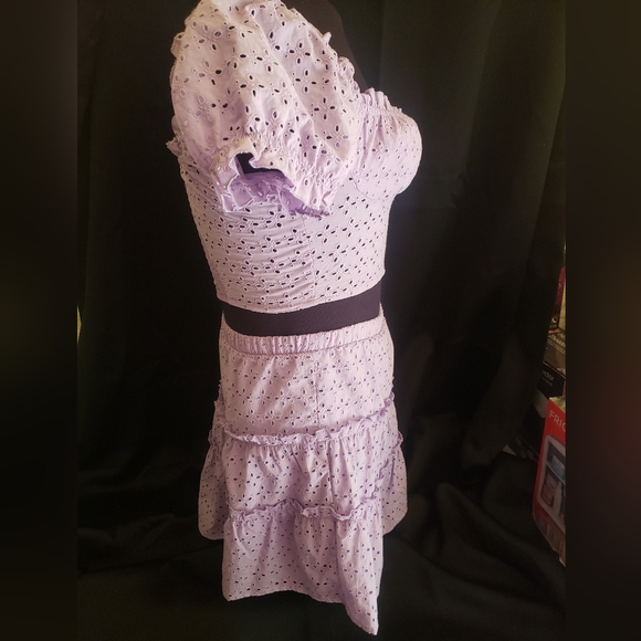 Love Tree 2 pc Lilac Top and Skirt size Large.  FF86 - Picture 3 of 9